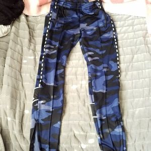 Blue purple "army camo" sweatpant pants PINK